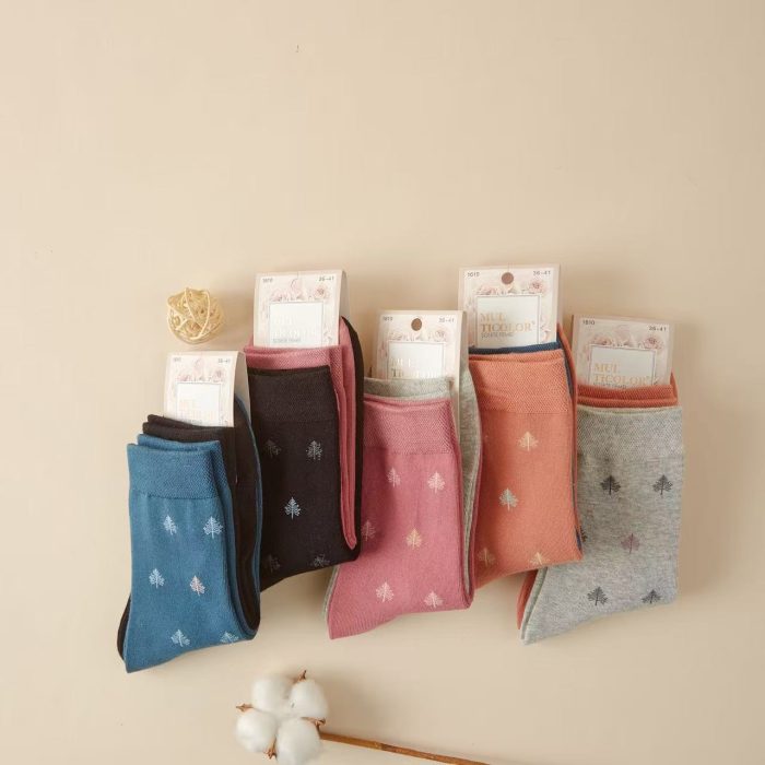 Leaf - Patterned Cozy Ankle Socks|简约枫叶女士棉袜|20件一打