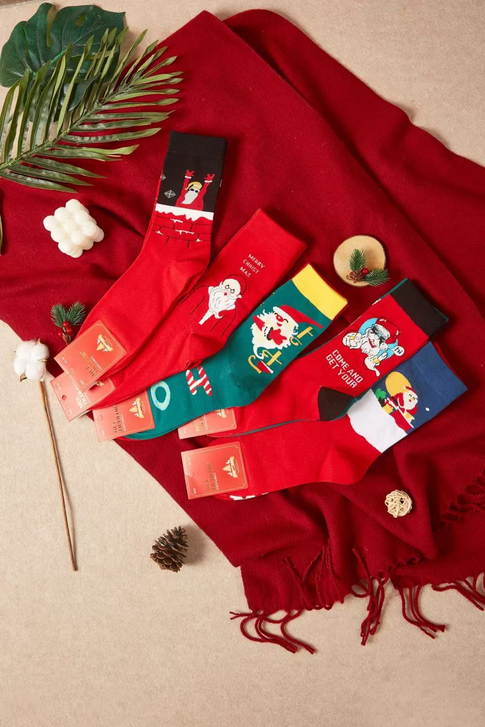 Men's Festive Christmas Crew Socks|男士圣诞主题长袜|20件一打 - Image 4