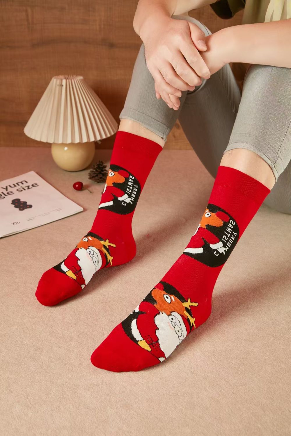 Men's Festive Christmas Crew Socks|男士圣诞主题长袜|20件一打