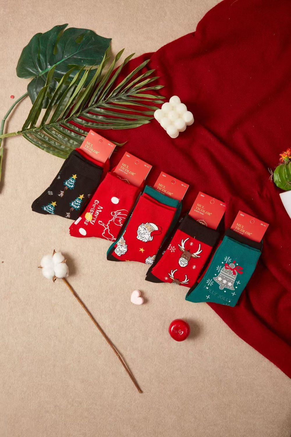 Women's Festive Christmas Crew Socks|女士圣诞主题短袜|20件一打 - Image 3