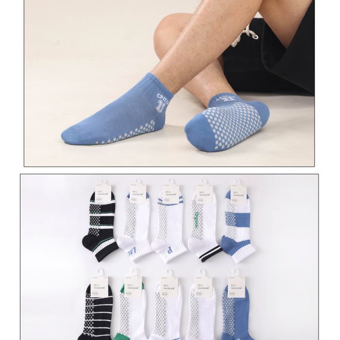 罗口字母运动男短袜