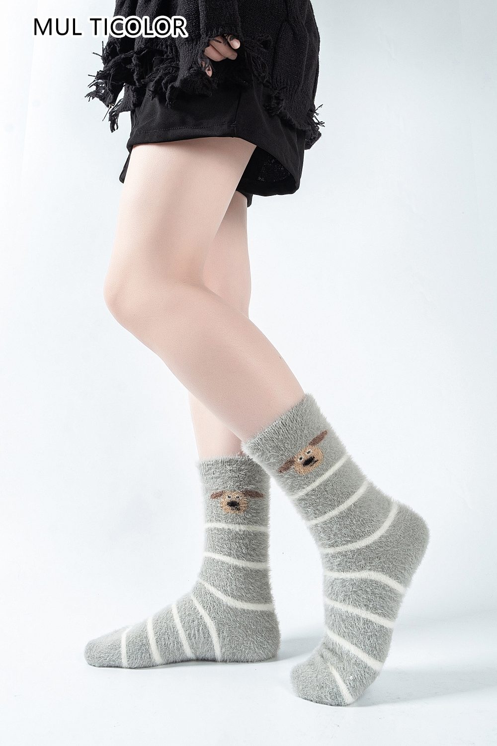 质感爆棚的貂毛女袜，款式10+